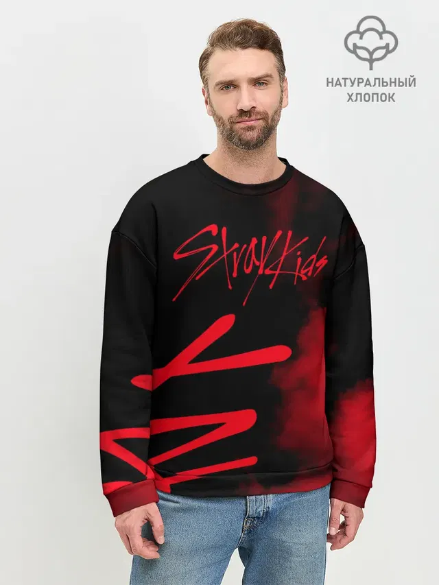 Мужской свитшот базовый с принтом «Stray Kids»