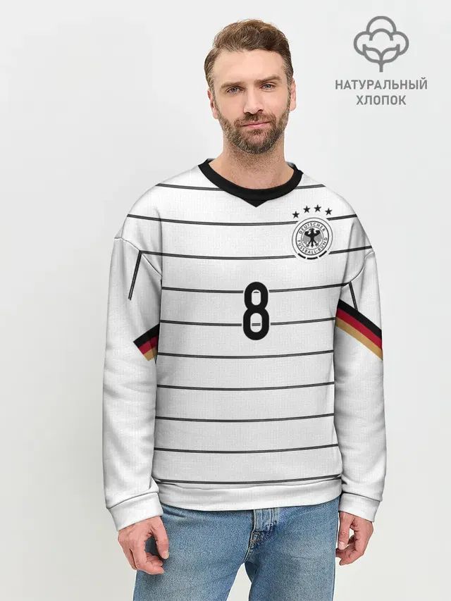Мужской свитшот базовый с принтом «Сборная Германии — Kross home EURO 2020»