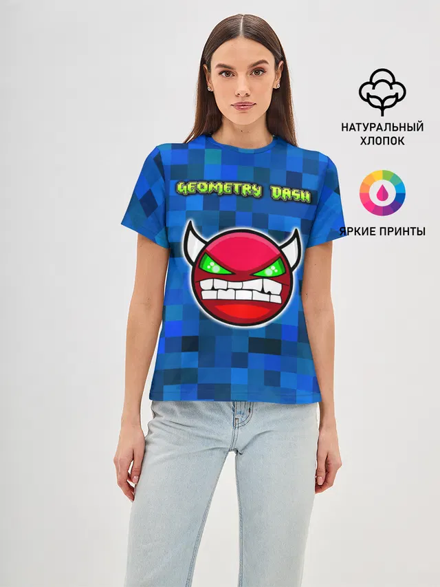 Женская базовая футболка с принтом «Pixel art»