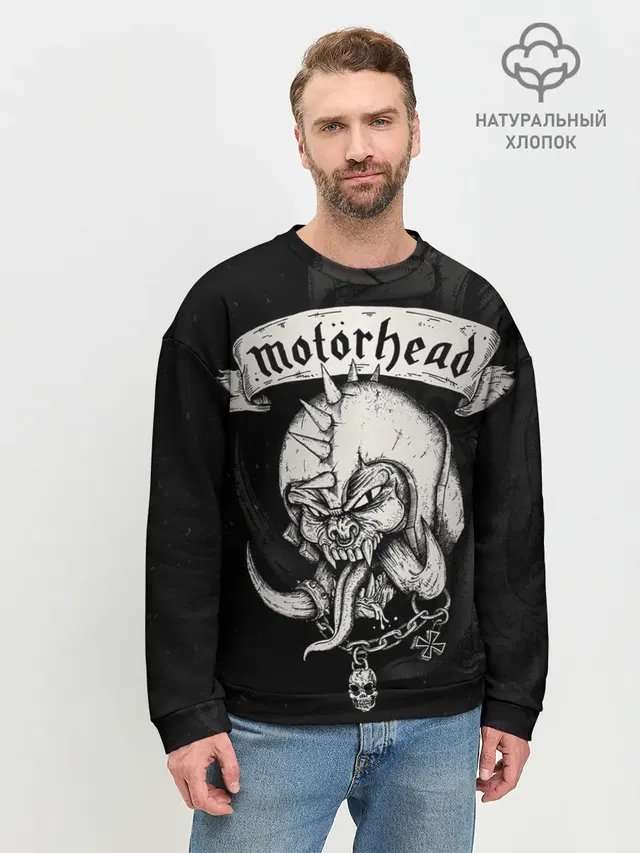 Мужской свитшот базовый с принтом «Motorhead»