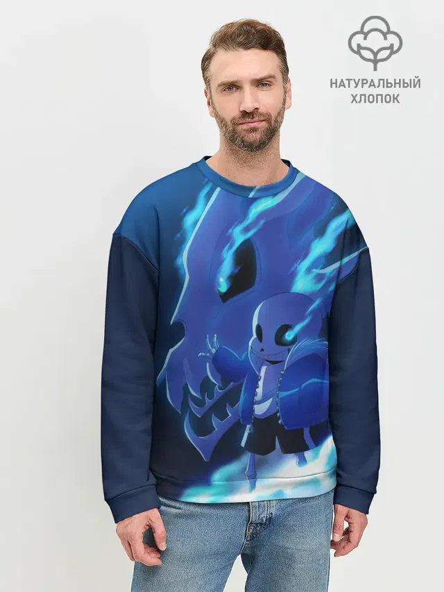 Мужской свитшот базовый с принтом «Undertale»