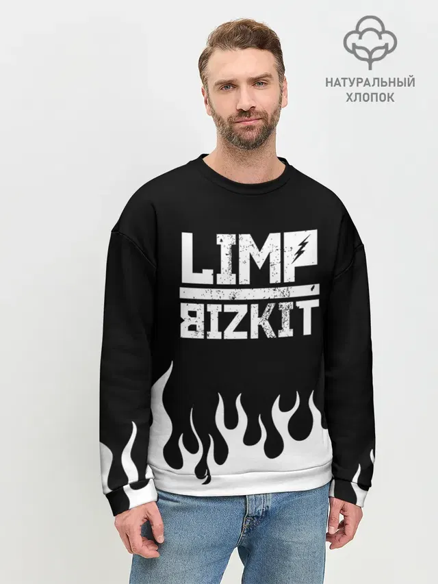 Мужской свитшот базовый с принтом «Limp Bizkit»