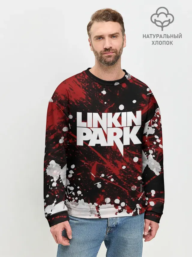 Мужской свитшот базовый с принтом «Linkin Park logo»