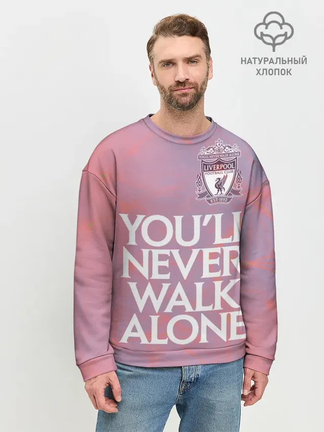 Мужской свитшот базовый с принтом «Liverpool Football Club»