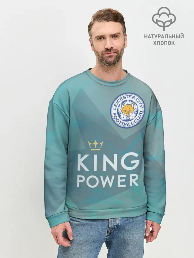 Мужской свитшот базовый с принтом «Leicester City — Лестер Сити»