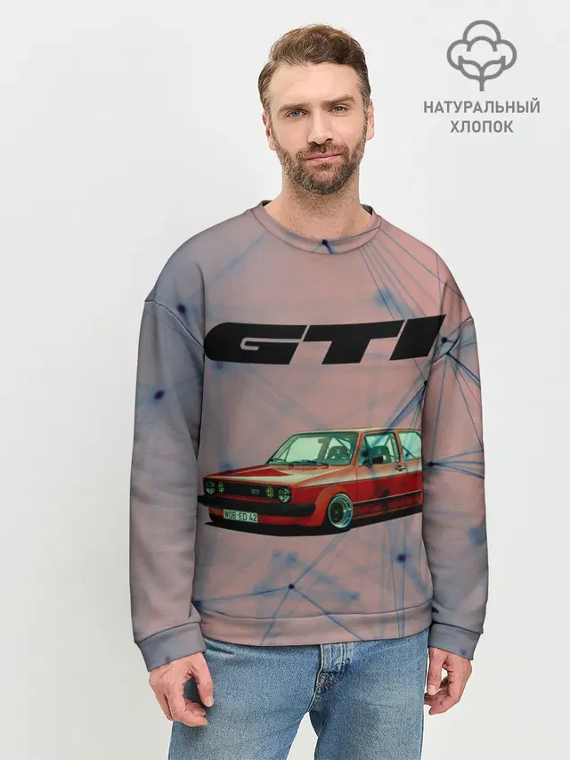 Мужской свитшот базовый с принтом «Volkswagen»