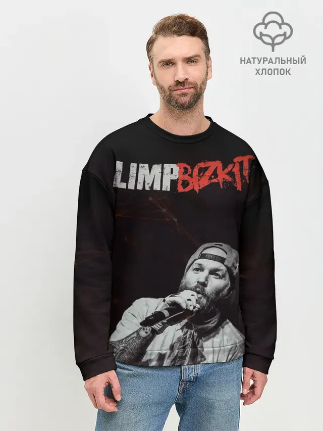 Мужской свитшот базовый с принтом «Limp Bizkit»