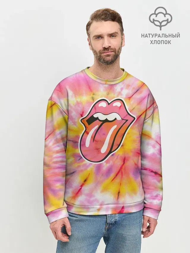 Rolling Stones tie-dye