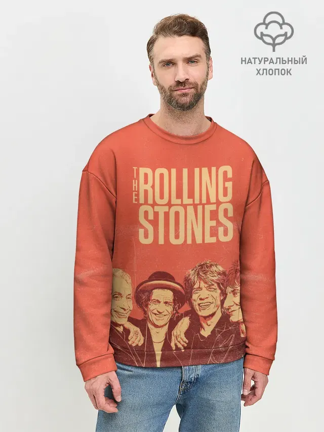 Мужской свитшот базовый с принтом «Rolling Stones — The Rolling Stones»