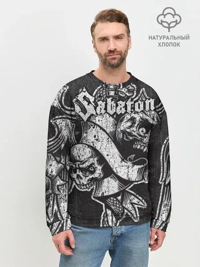 Мужской свитшот базовый с принтом «Sabaton»