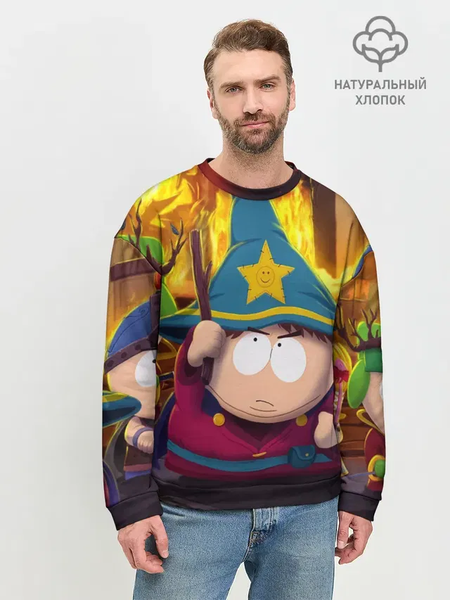 Мужской свитшот базовый с принтом «Разное — ЮЖНЫЙ ПАРК — SOUTH PARK»