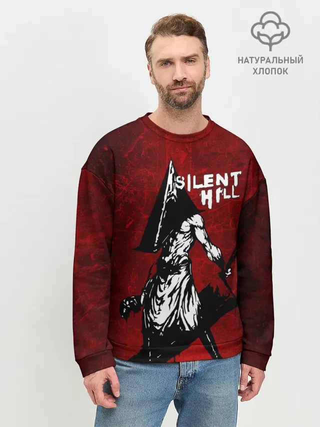 Мужской свитшот базовый с принтом «Разные игры — SILENT HILL»