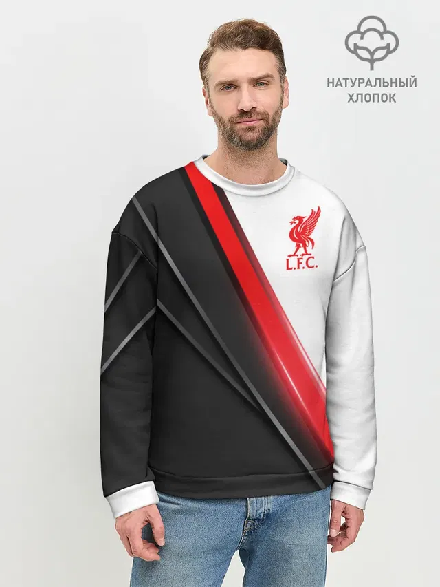 Мужской свитшот базовый с принтом «Liverpool bird crest — Liverpool F.C.»