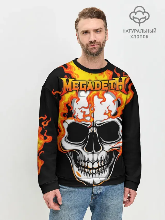Мужской свитшот базовый с принтом «Megadeth»