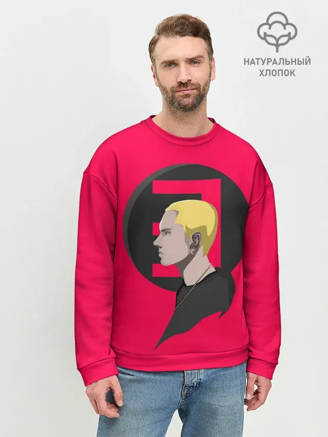 Мужской свитшот базовый с принтом «Eminem»