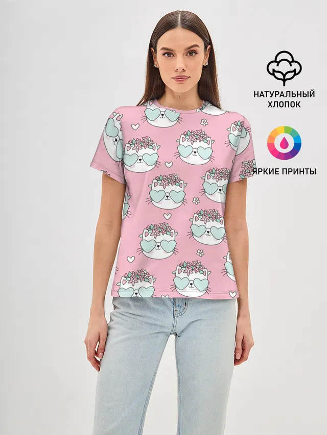 Котики с цвточками