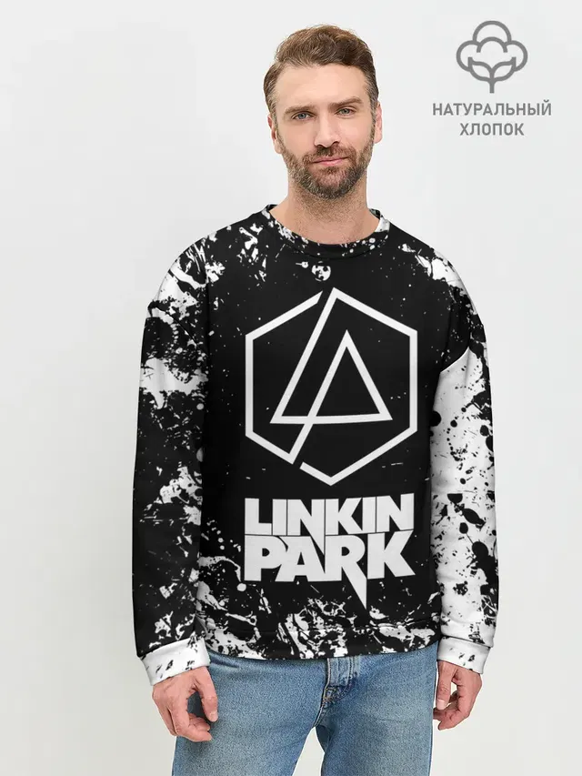 Мужской свитшот базовый с принтом «Linkin Park 2»