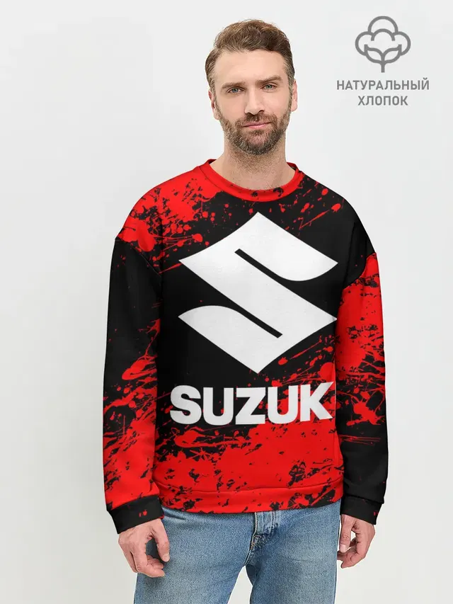 Мужской свитшот базовый с принтом «Suzuki Motor Corporation»