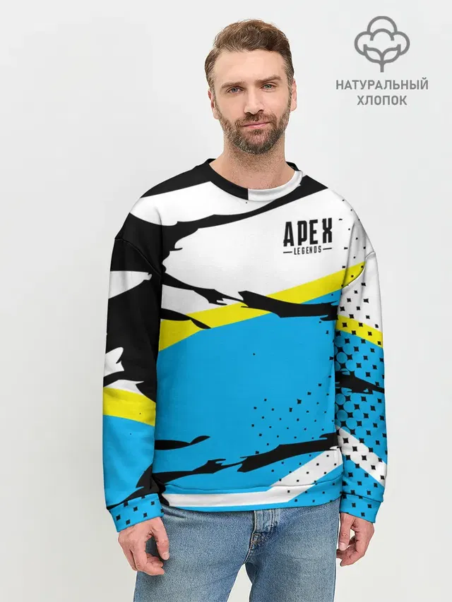 Мужской свитшот базовый с принтом «Halftone»