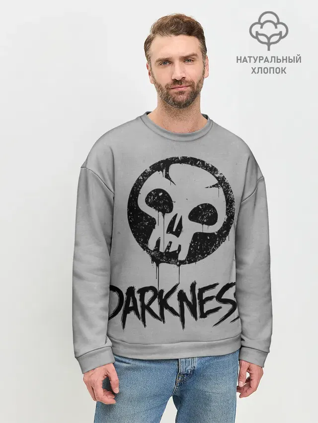 Мужской свитшот базовый с принтом «Magic:The Gathering — Emblems Darkness»