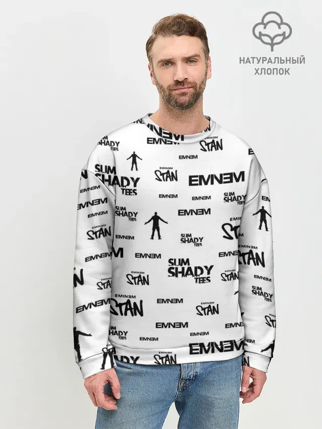 Мужской свитшот базовый с принтом «Eminem»