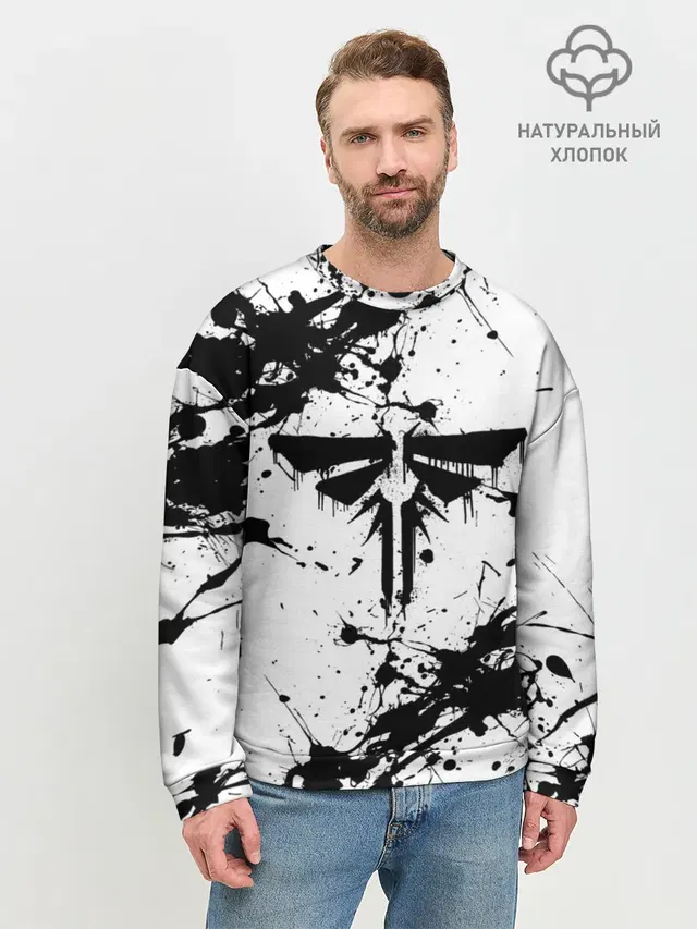 Мужской свитшот базовый с принтом «Drip art»