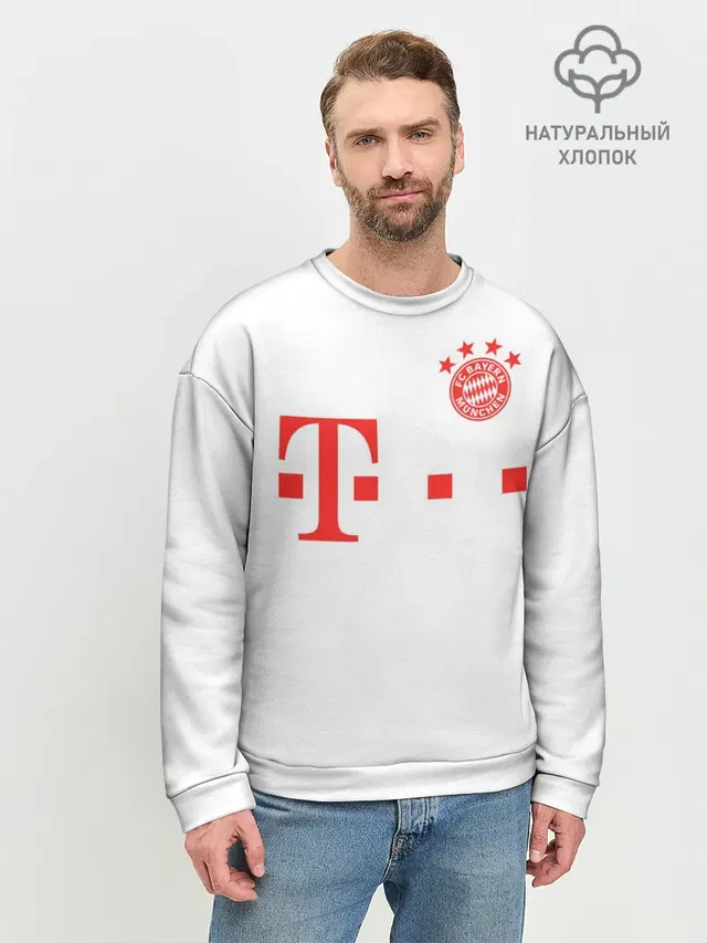 Мужской свитшот базовый с принтом «21 — FC Bayern M?nchen 20/21»