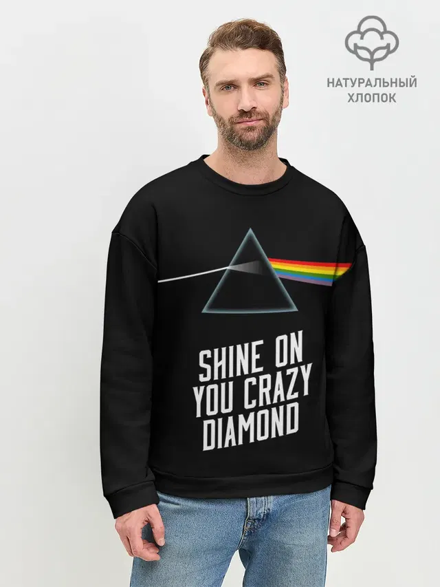 Мужской свитшот базовый с принтом «Rainbow»