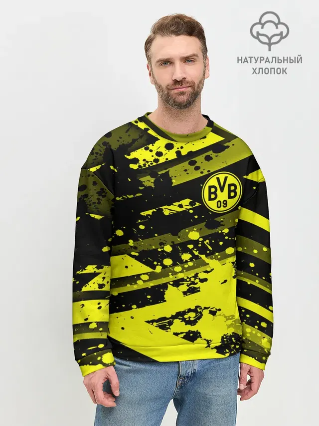 Мужской свитшот базовый с принтом «Borussia — Borussia Dortmund»