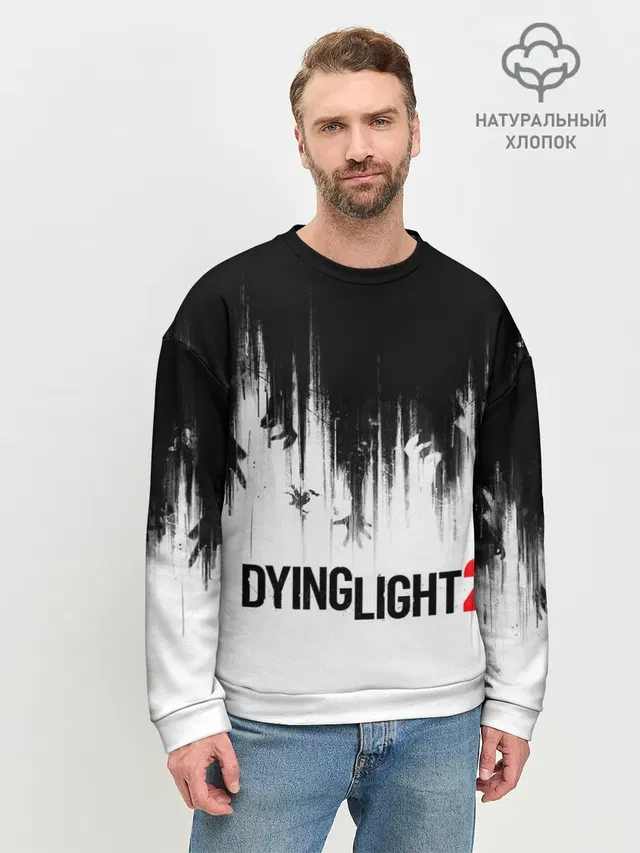 Мужской свитшот базовый с принтом «Dying Light — Dying Light 2»