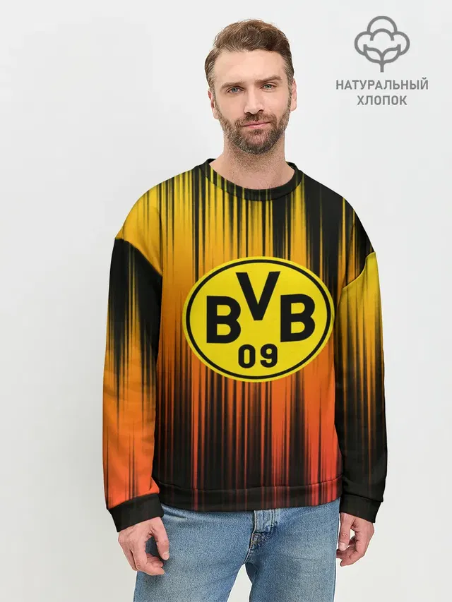 Мужской свитшот базовый с принтом «Gradient background»