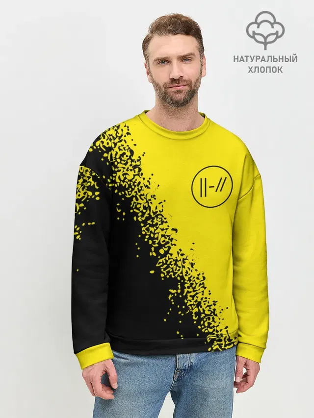 Мужской свитшот базовый с принтом «Twenty One Pilots — 21 PILOTS»