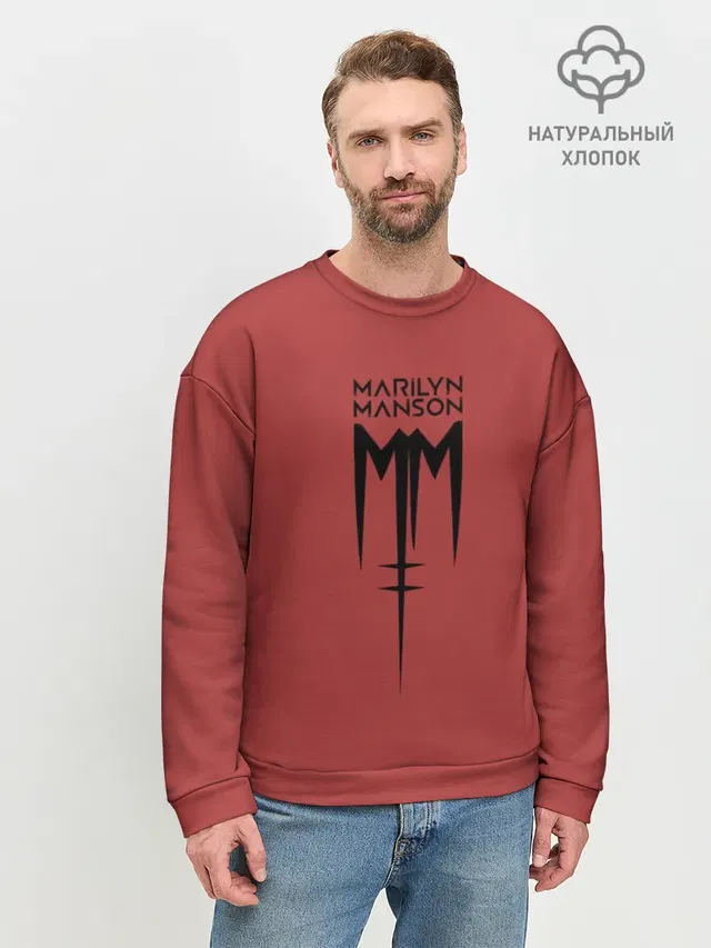 Мужской свитшот базовый с принтом «Marilyn Manson»