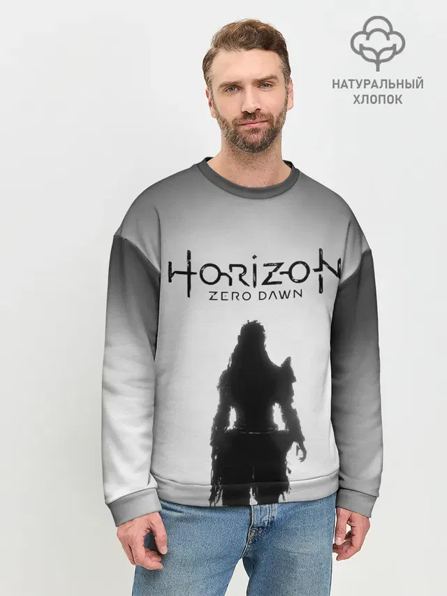Мужской свитшот базовый с принтом «Horizon Zero Dawn»