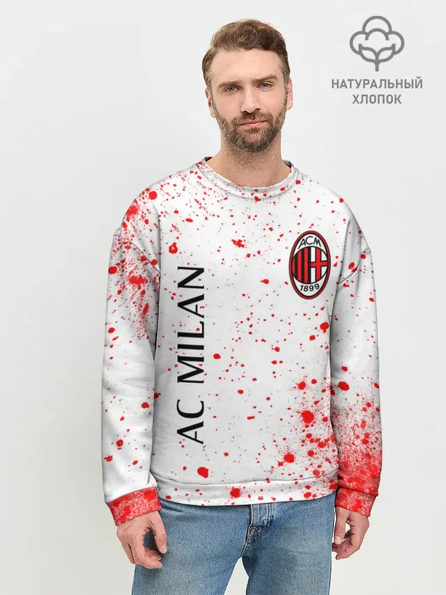 Мужской свитшот базовый с принтом «Милан — AC MILAN»