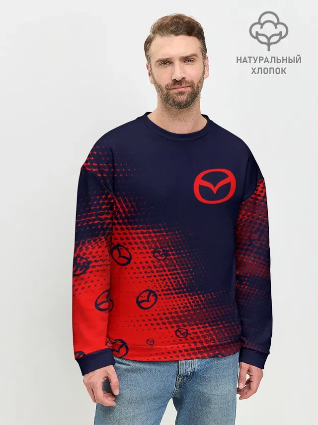 Мужской свитшот базовый с принтом «Halftone»