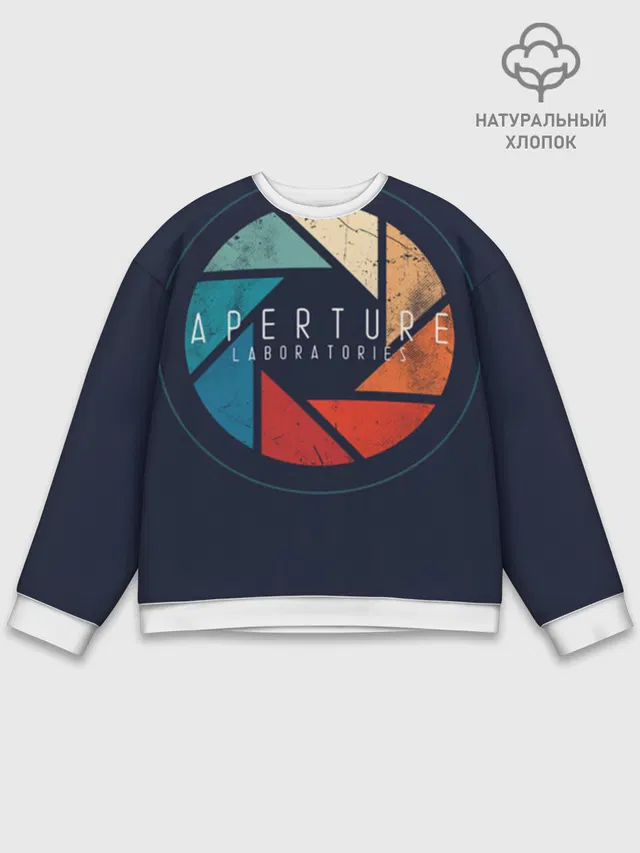 Мужской свитшот базовый с принтом «Aperture»