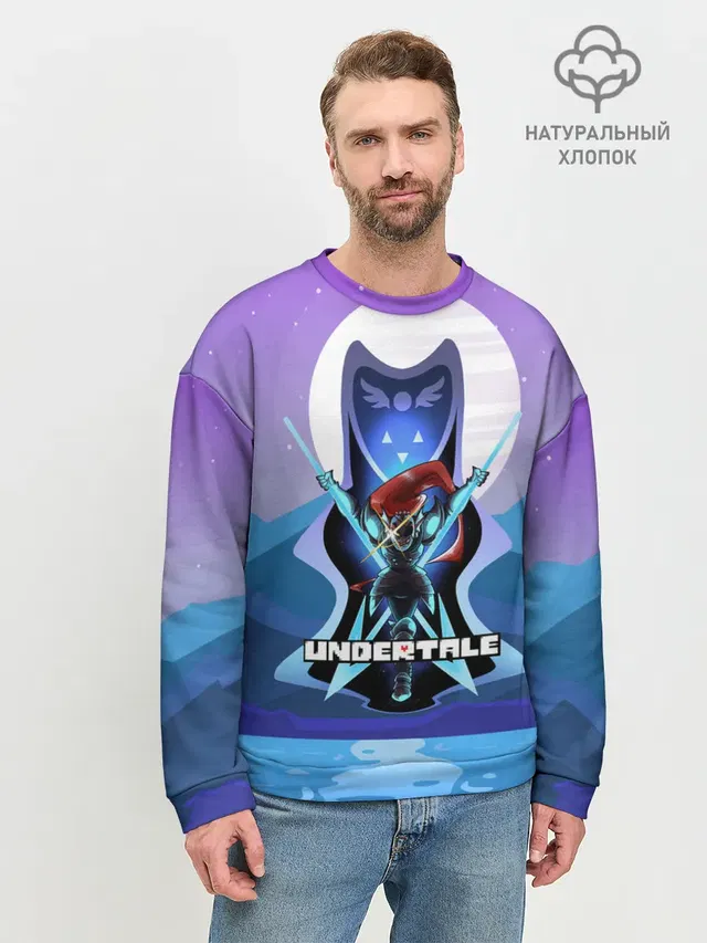 Мужской свитшот базовый с принтом «Undyne the Undying»