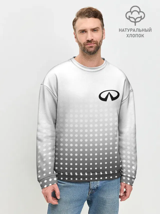 Мужской свитшот базовый с принтом «Infiniti»