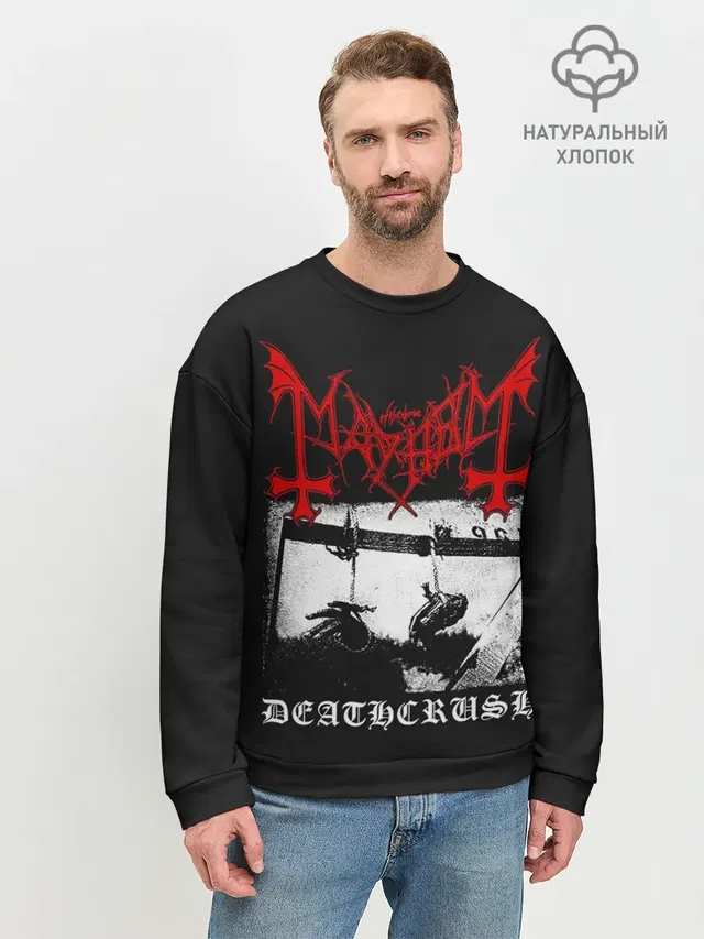 Мужской свитшот базовый с принтом «Mayhem»