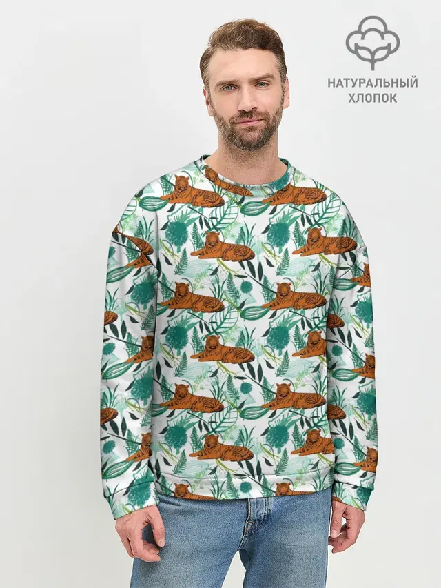 Цветы и Тигр Паттерн