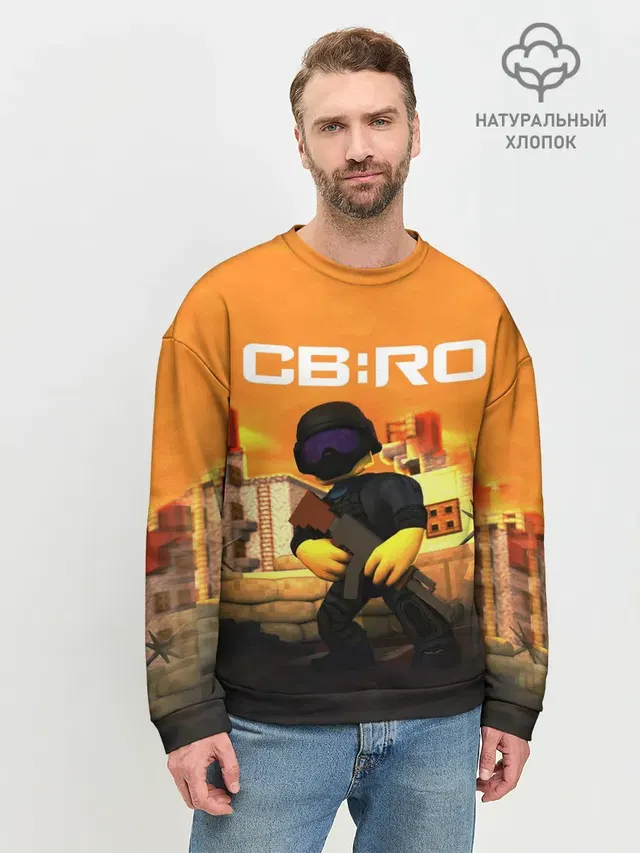Мужской свитшот базовый с принтом «Counter-Strike — COUNTER BLOX»