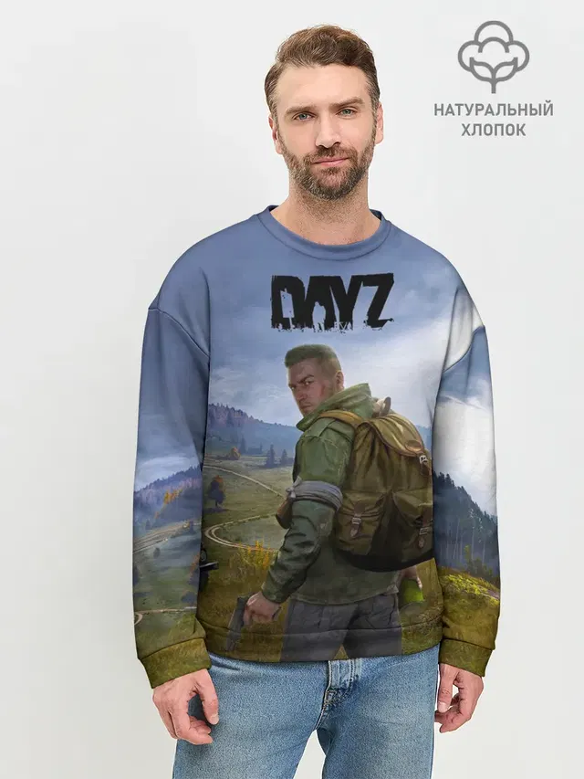 Мужской свитшот базовый с принтом «DayZ — ДэйЗи»