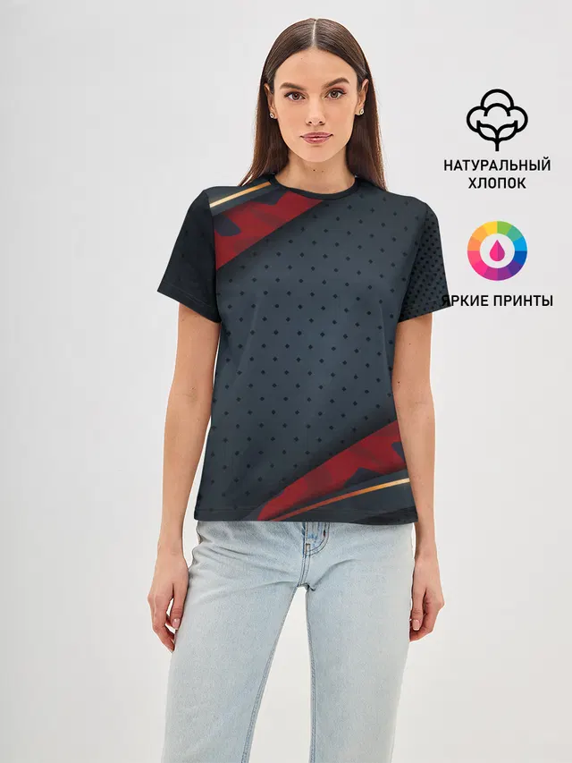 3D Dark red & black