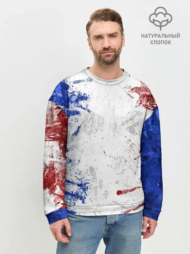 BLUE WHITE & RED