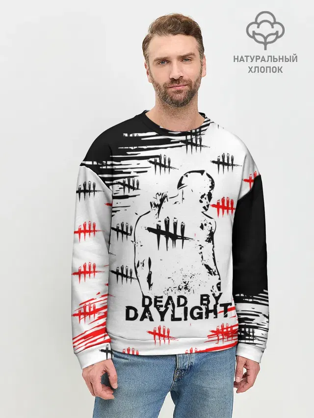 Мужской свитшот базовый с принтом «Dead by Daylight»