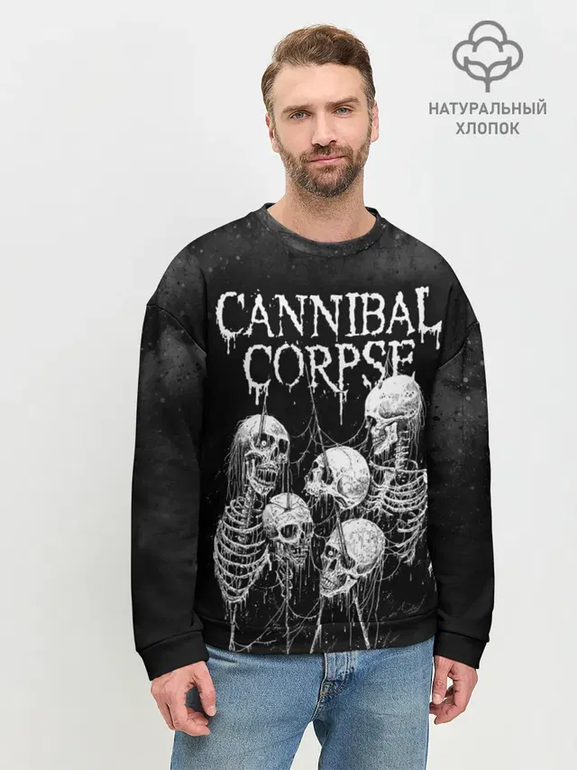 Мужской свитшот базовый с принтом «Cannibal Corpse»