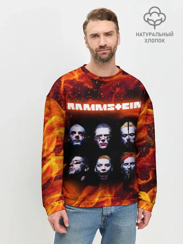 Мужской свитшот базовый с принтом «Rammstein»