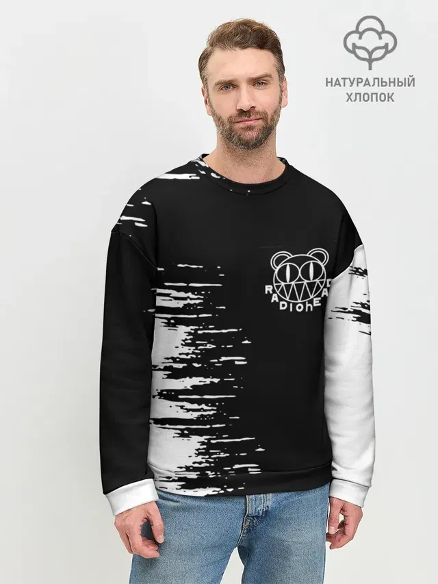Мужской свитшот базовый с принтом «Radiohead»