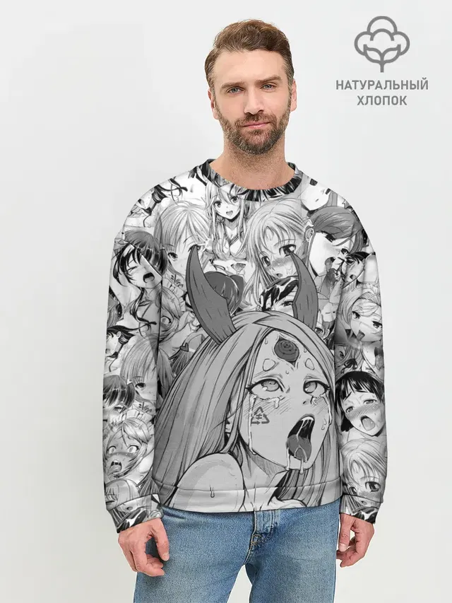 KAGUYA AHEGAO чернобелое / КАГУЯ АХЕГАО